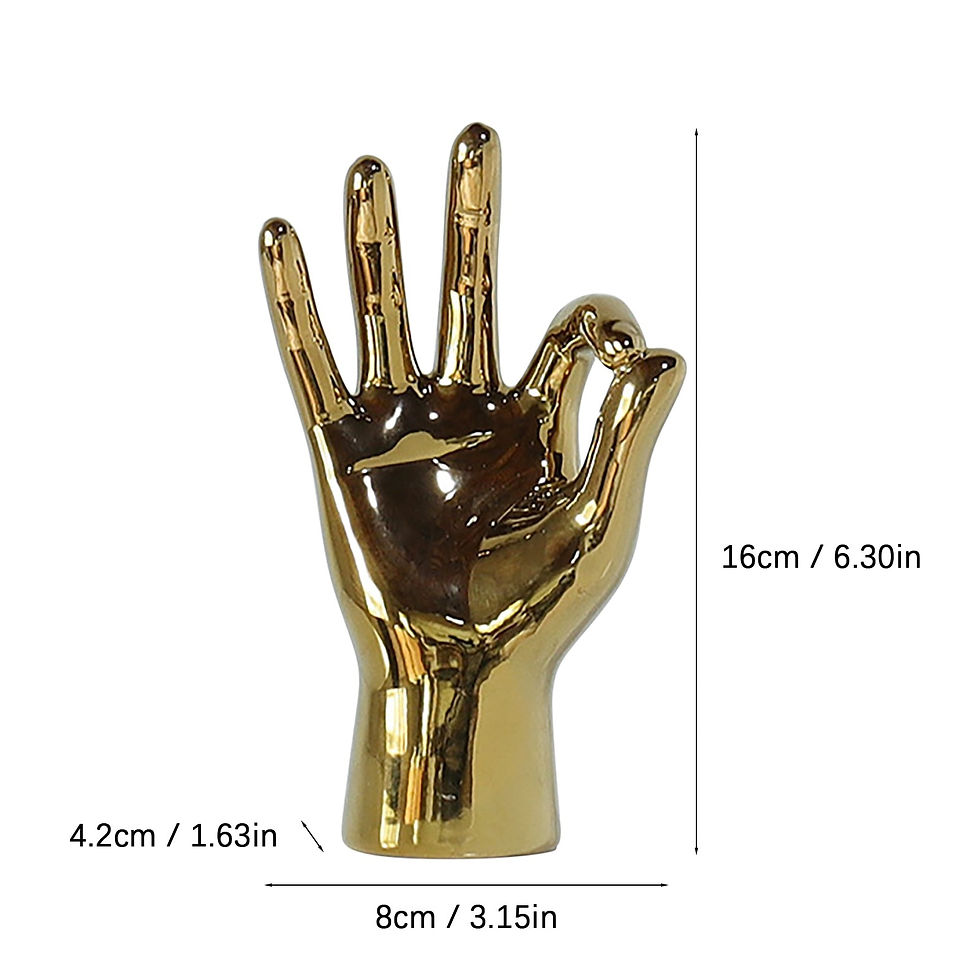 Thumbnail: Ok Heart Gesture Sculpture Statue Christmas Decoration Desktop Hand Romantic Re