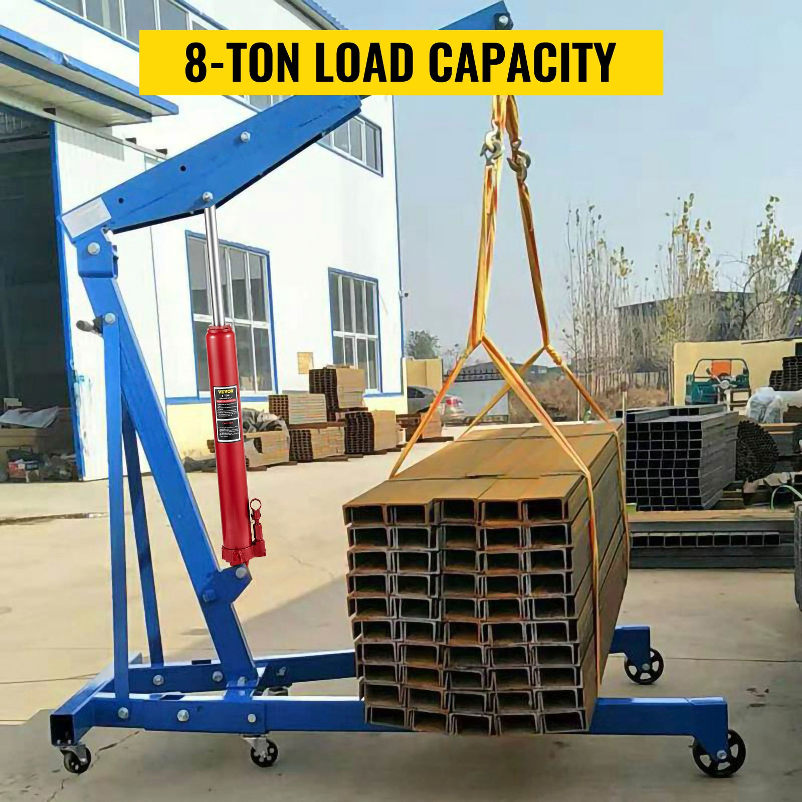 VEVOR Hydraulic Jack 3 /4/8/12 Ton Car Hydraulic Long Ram Jack Manual Engine Li