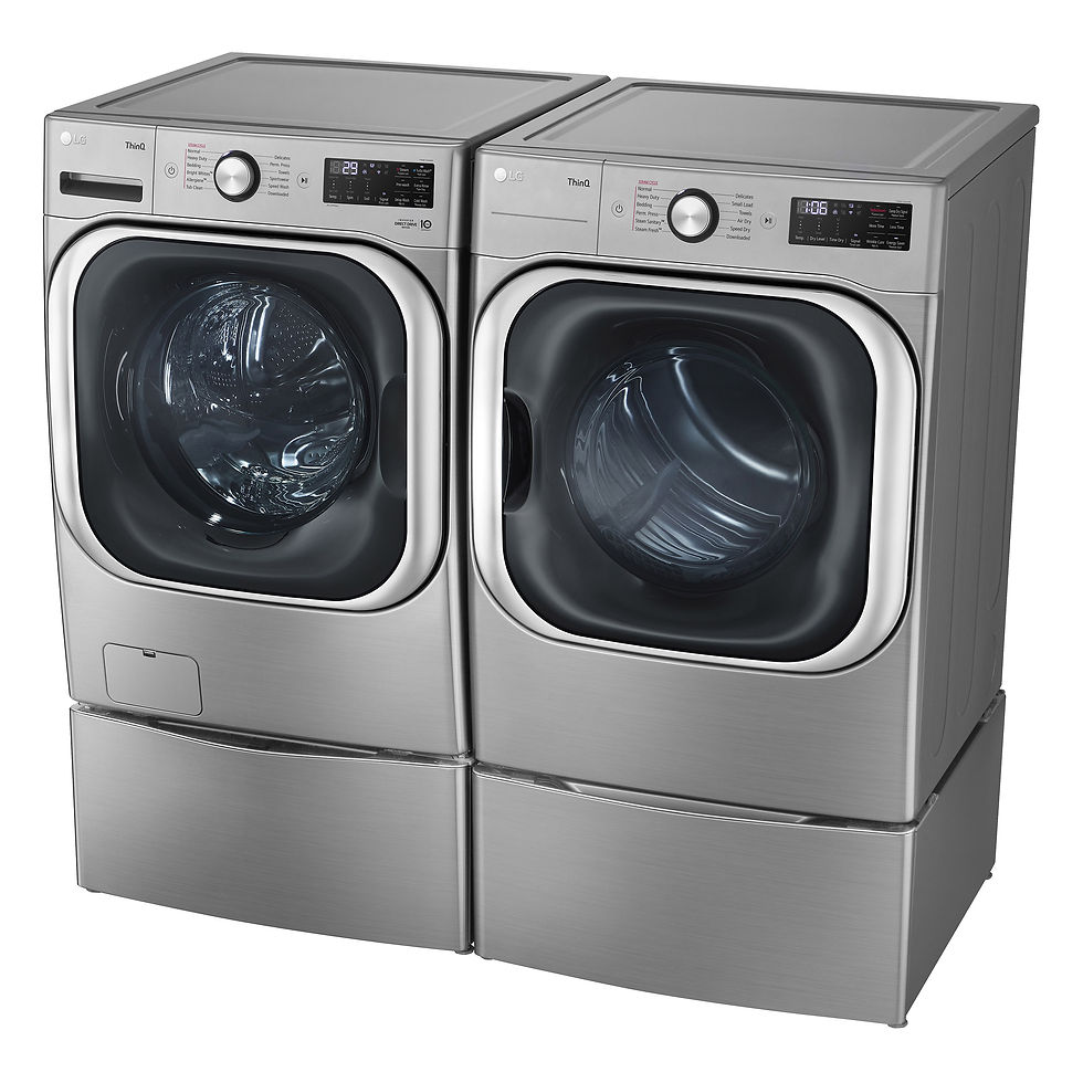 Thumbnail: LG 5.2 cu. ft. Front Load Washer with TurboWash and 9.0 cu. ft. GAS Dryer with