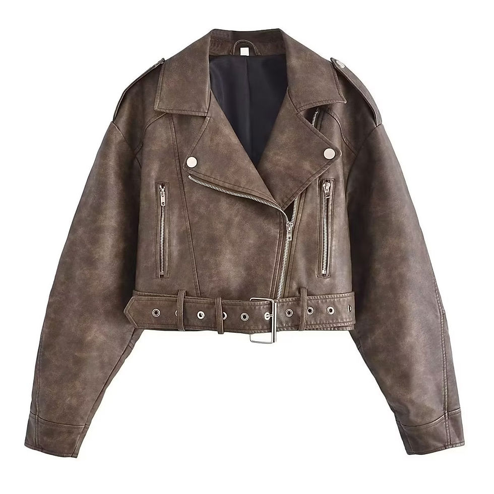 Thumbnail: Women's Washable Gradient Leather Jacket