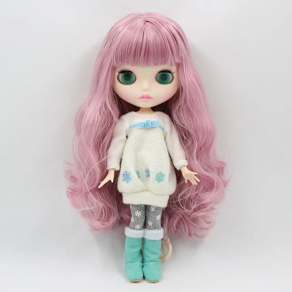 Miniatiūra: ICY DBS blyth doll 1/6 toy bjd joint body mix pink Hair white skin joint body g