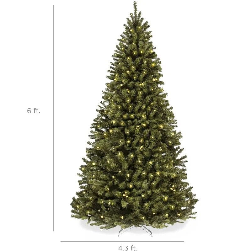 Thumbnail: Vebreda Pre-Lit Artificial Christmas Tree 6ft with 300 Clear Incandescent Mini