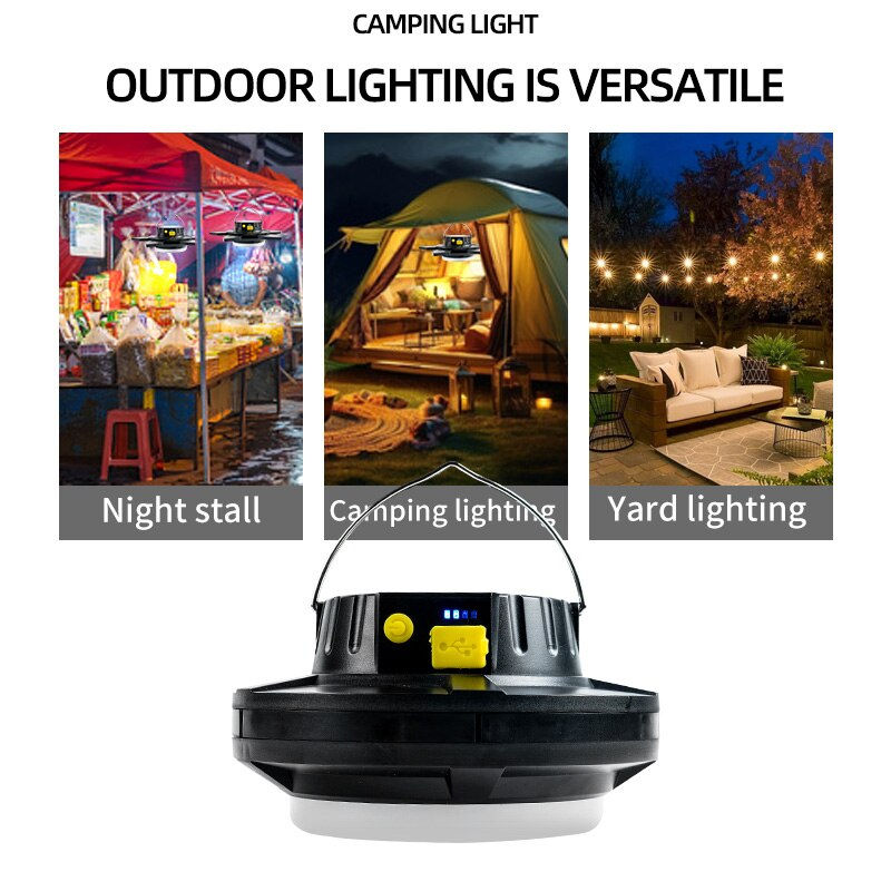 Thumbnail: Bidirectional USB Charging Portsolar UFO Light Rotating Five Leaf Lotus Lightou