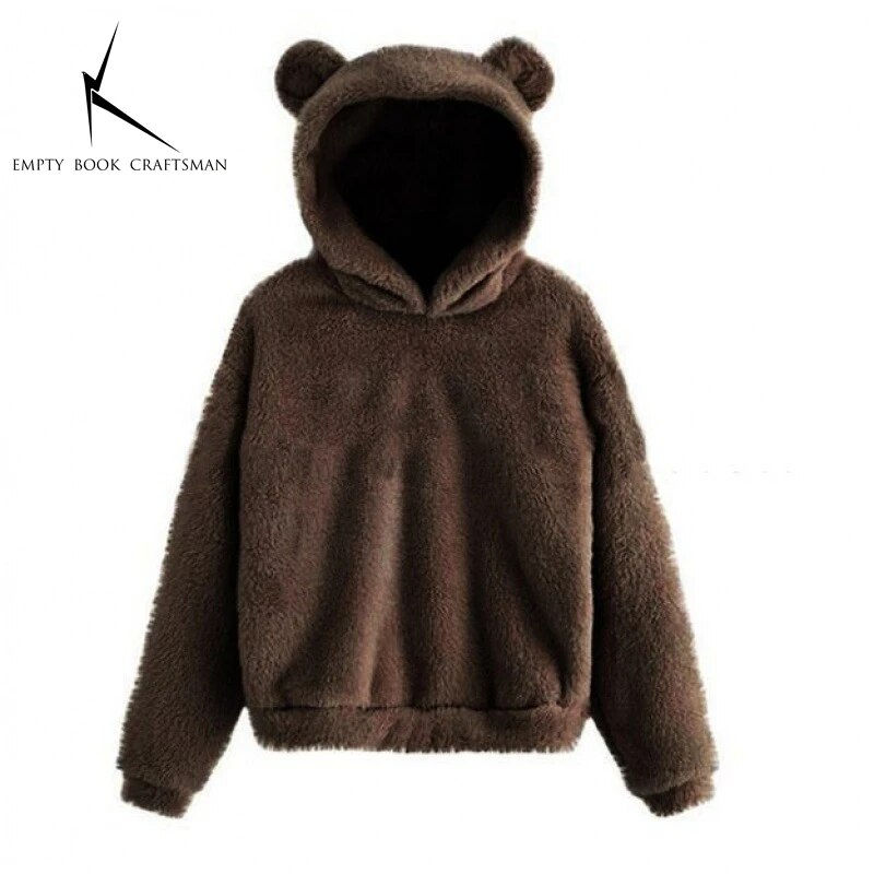 Pikkukuva: Autumn Winter Women's Hoodies Winter Women Long Sleeve Rabbit Ear Hood Sweatshi