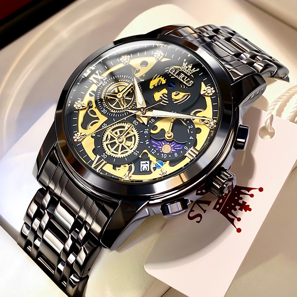 Thumbnail: OLEVS Men's Watches Top Brand Luxury Original Waterproof Quartz Watch for Man G