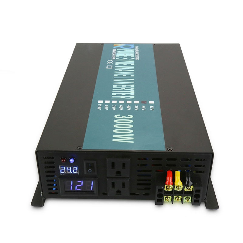Thumbnail: Pure Sine Wave Inverter 3000W 24V DC to AC 220V Solar Panel Inverter Power