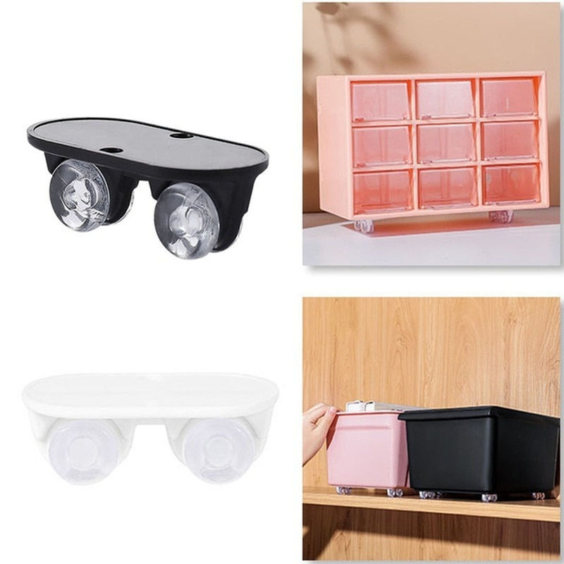 4Pcs Furniture Casters Wheels Soft Rubber Roller with Brake Mute Swivel Wheels