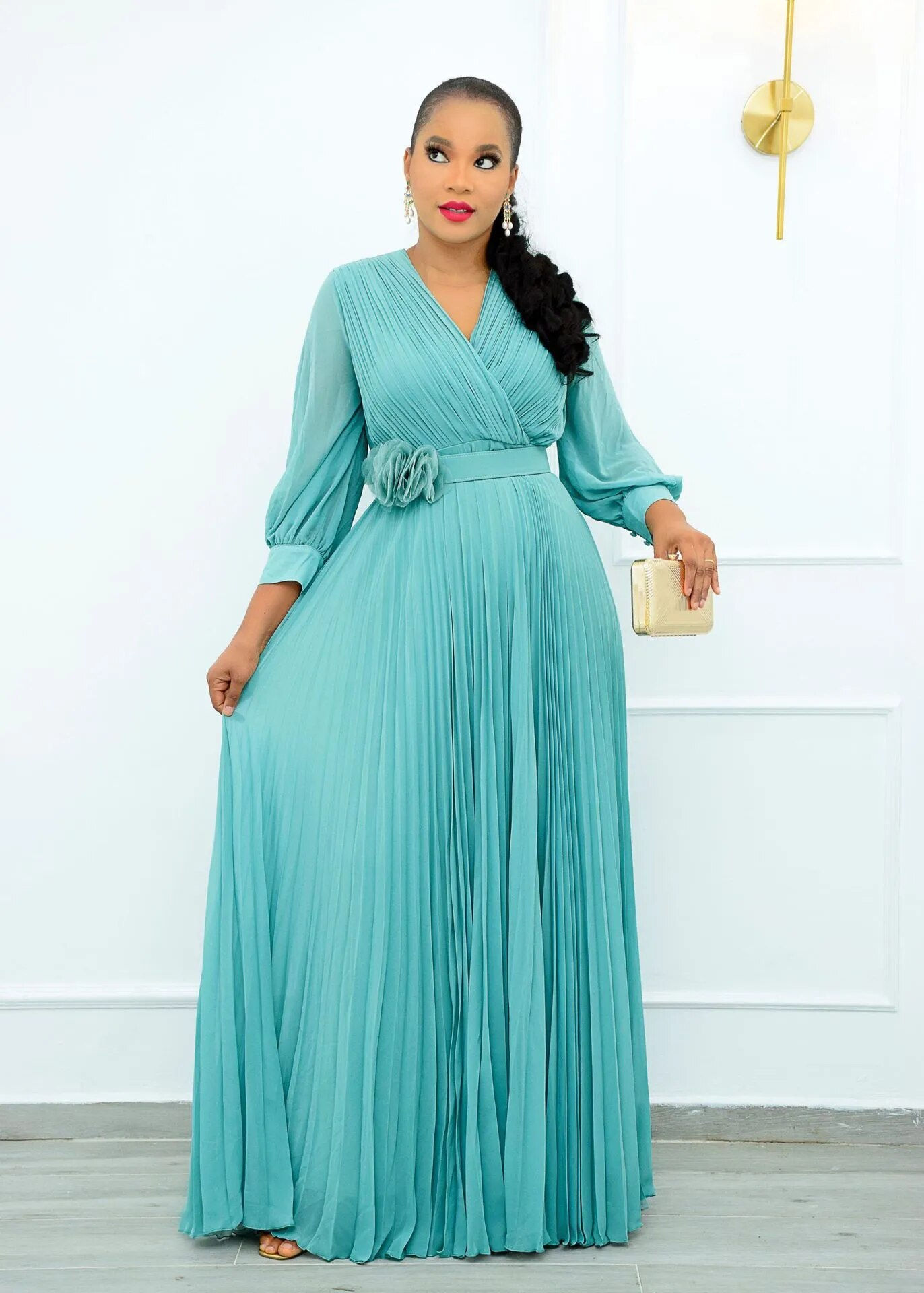5XL plus size Dresses 2023 Long Sleeve Clothes elegant dresses party wedding Fl