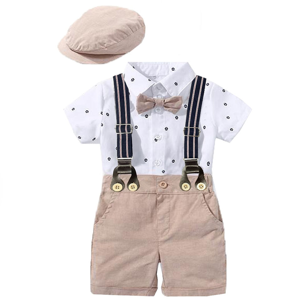 Miniatyrbild: Hot Baby Boy Clothing Suit Newborn Handsome Romper Bow Set Birthday Festival Gi