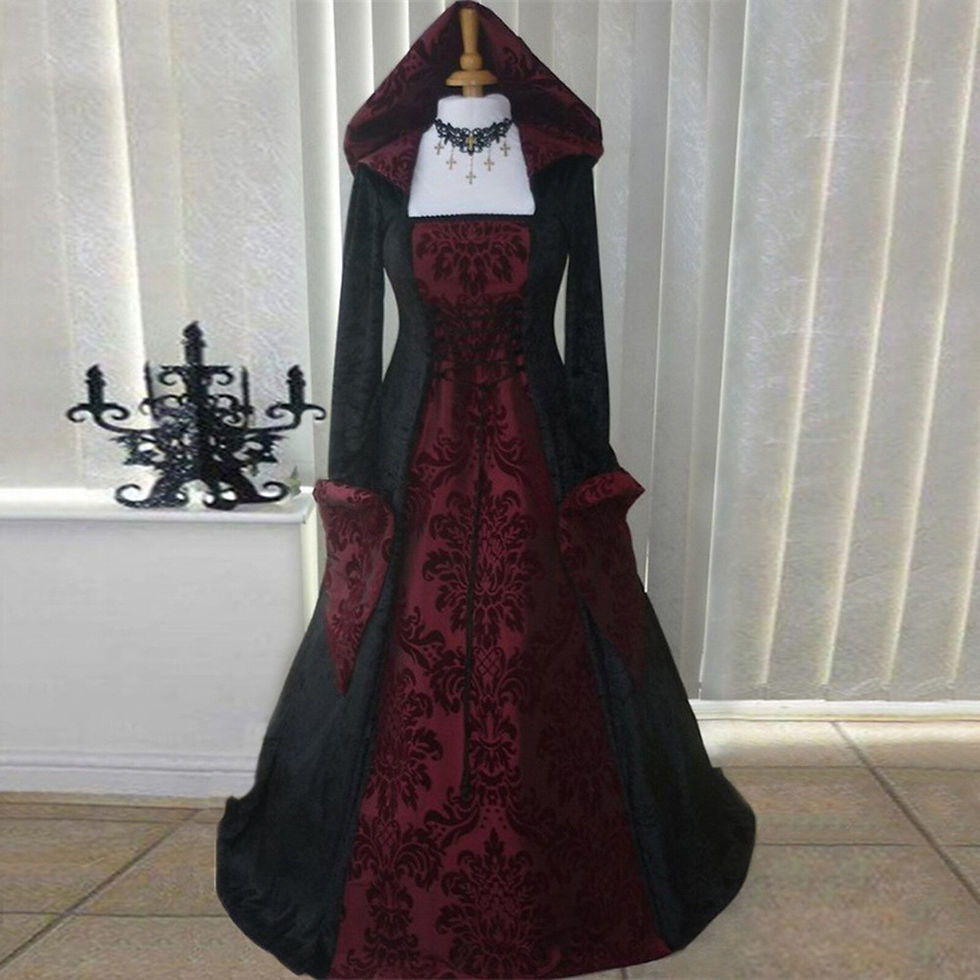 Thumbnail: Medieval Renaissance Victorian Dresses Women Vintage Retro Gothic Embroidery