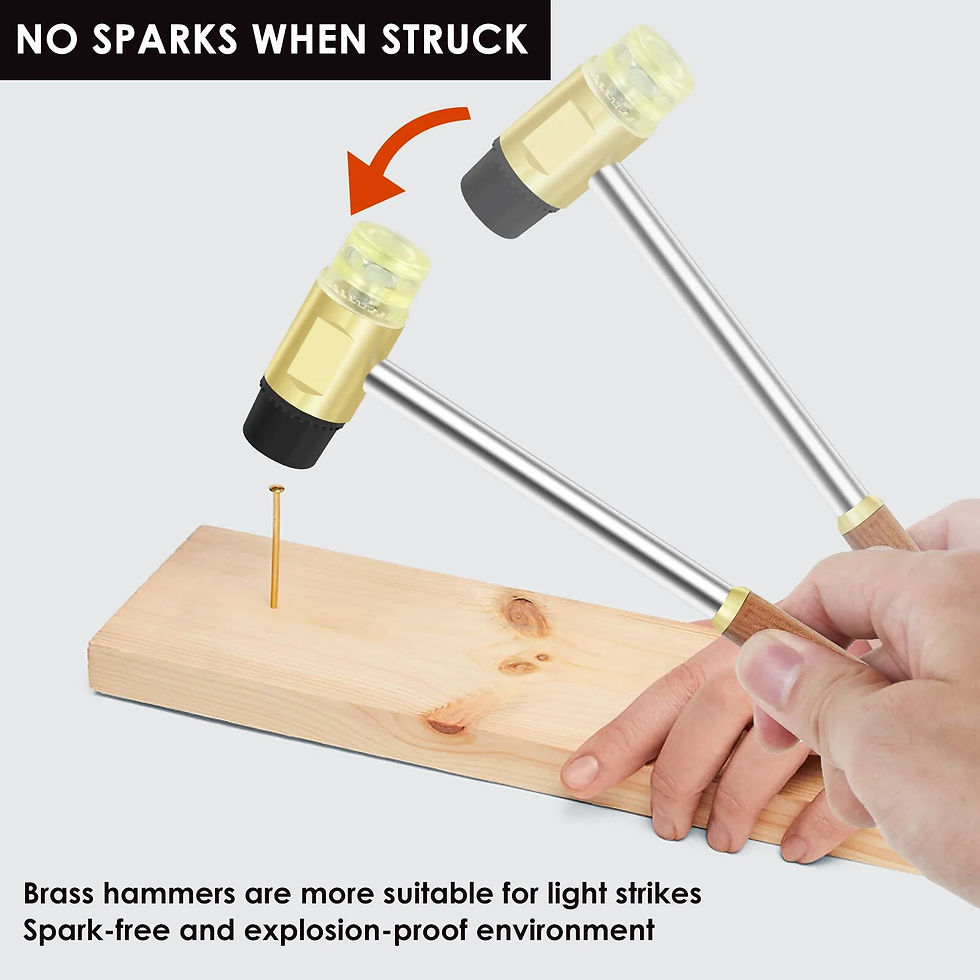 Thumbnail: Woodworking Hammer Safe Brass Hammer with Wooden Handle Comfortable Carpenter H
