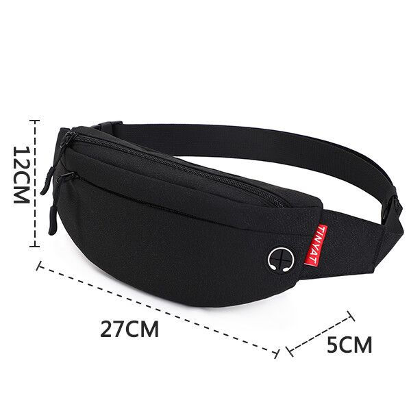 TINYAT Men Waist Bag Pack Purse Casual Large Phone Belt Bag Pouch Women's Canva
