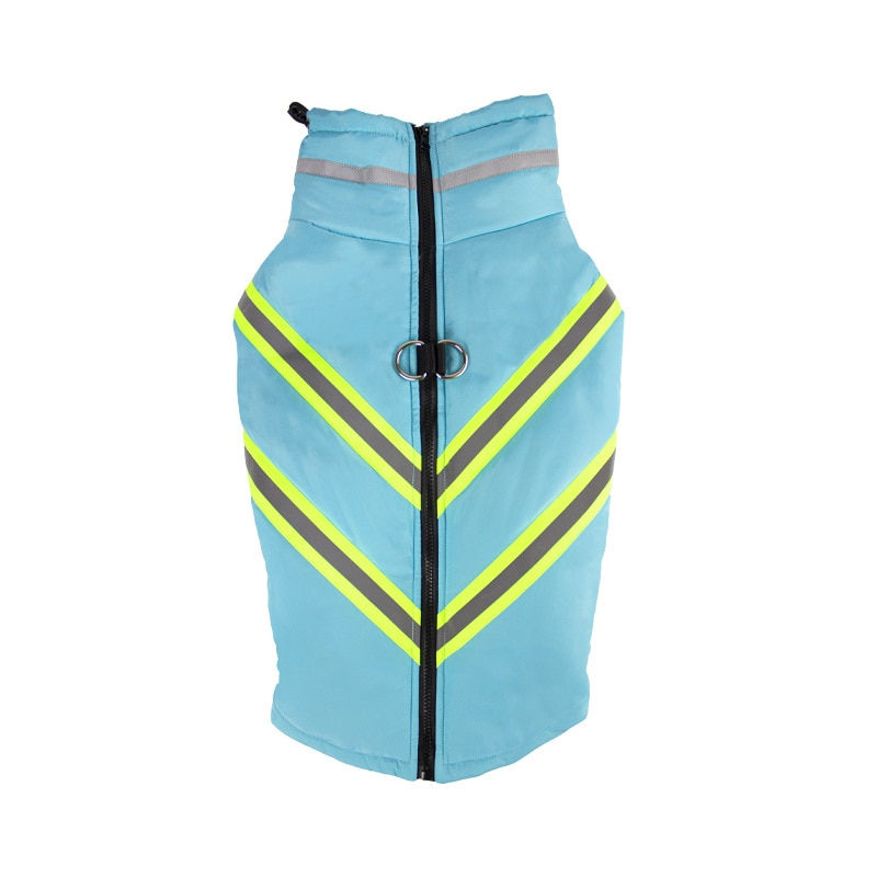 2023 Winter Reflective Pet Coat Cotton Padded Jacket Vest Large Dog Thickened W