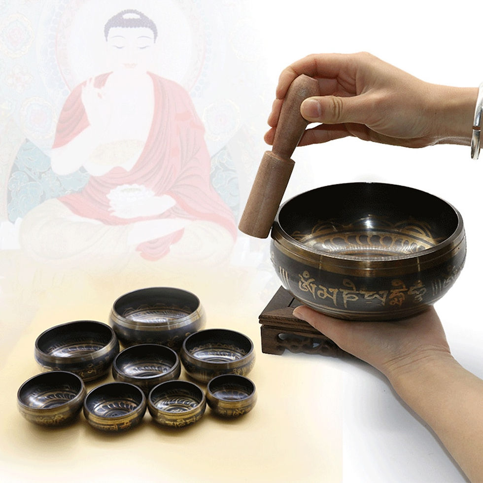 Thumbnail: Handmade Tibet Buddha Sound Bowl Yoga Meditation Chanting Bowl Brass Chime Hand