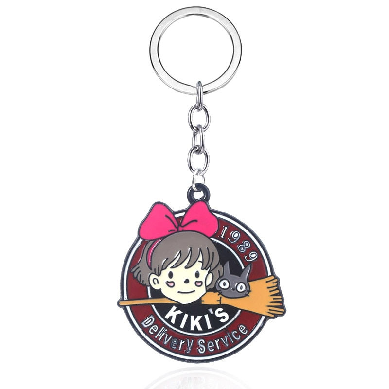 Thumbnail: Black Kiki JiJi Cat Keychain Hayao Miyazaki Kiki's Delivery Service Action Figu