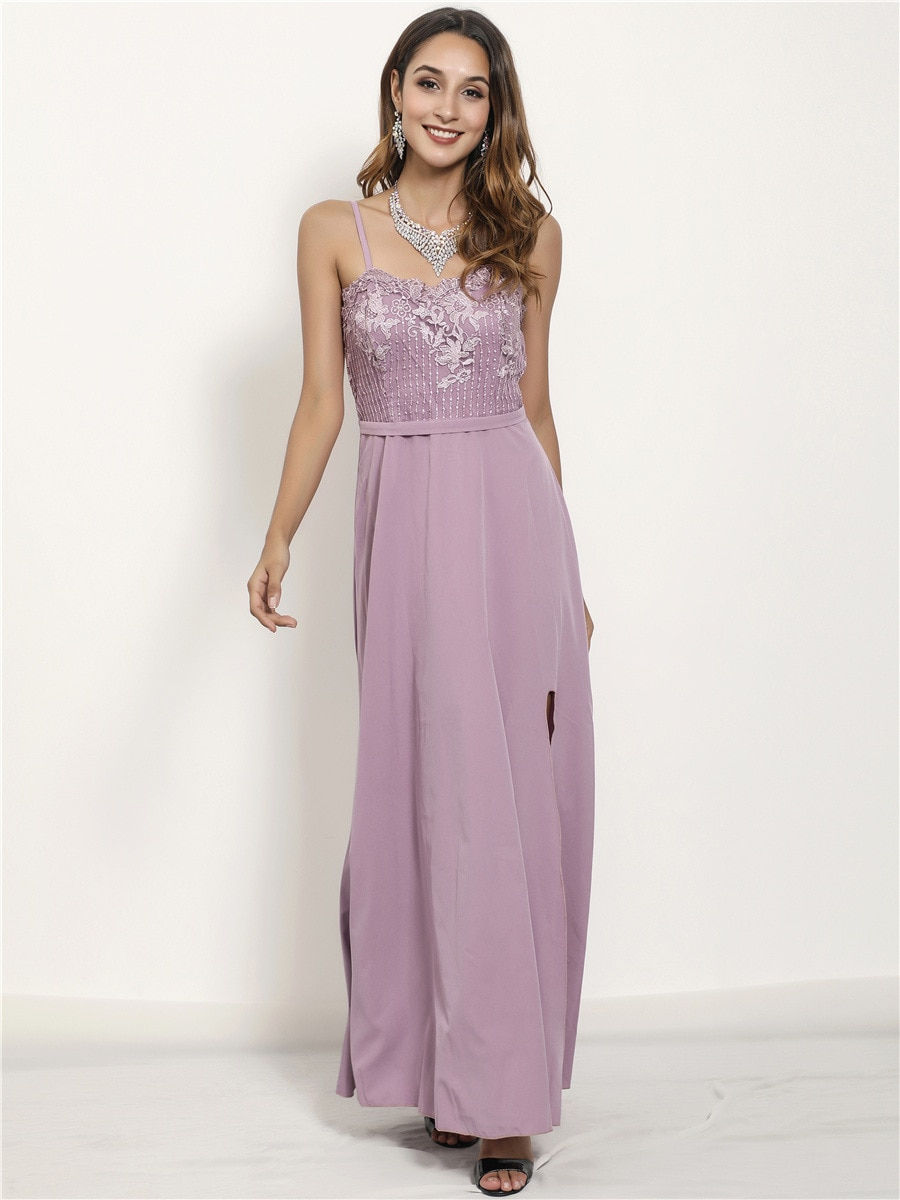 Thumbnail: Spaghetti V-neck Cocktail Dresses Blue Homecoming A Line Backless Slim Fit Spli