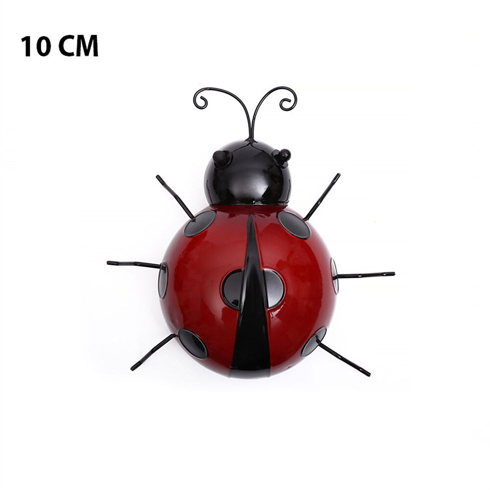 Thumbnail: 3D Metal Ladybugs Wall Mounted Decor Garden Creative Cute Insect Sculptures Out