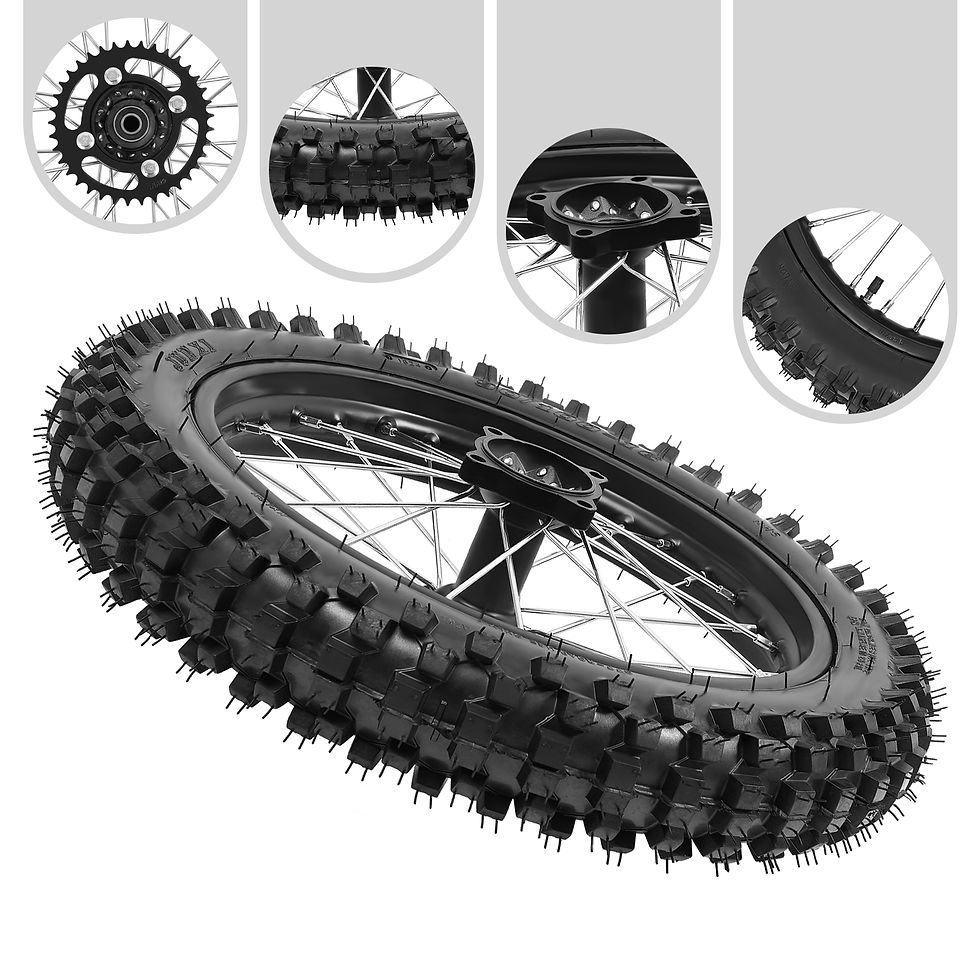 섬네일: 90/100-16 Rear Tire Rim Wheel + Sprocket  Fits Most 50cc 110cc 125cc 140cc 150c