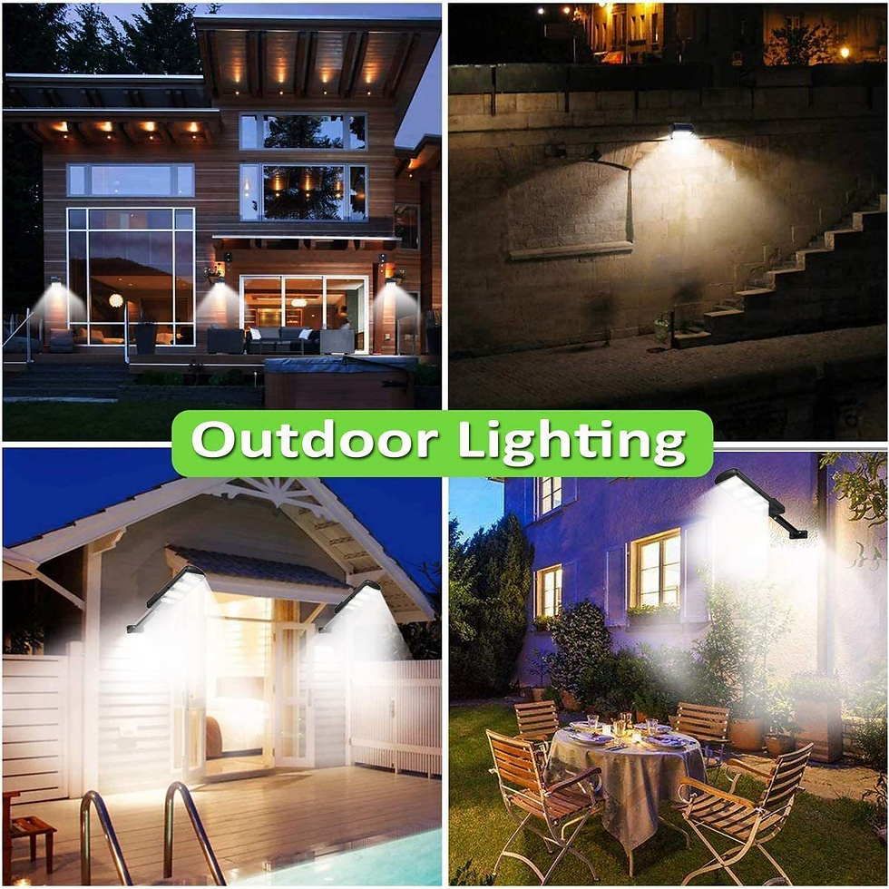 Thumbnail: 2Pcs 213LED Solar Street Lights Solar Lights Outdoor 3 Light Mode Waterproof Mo