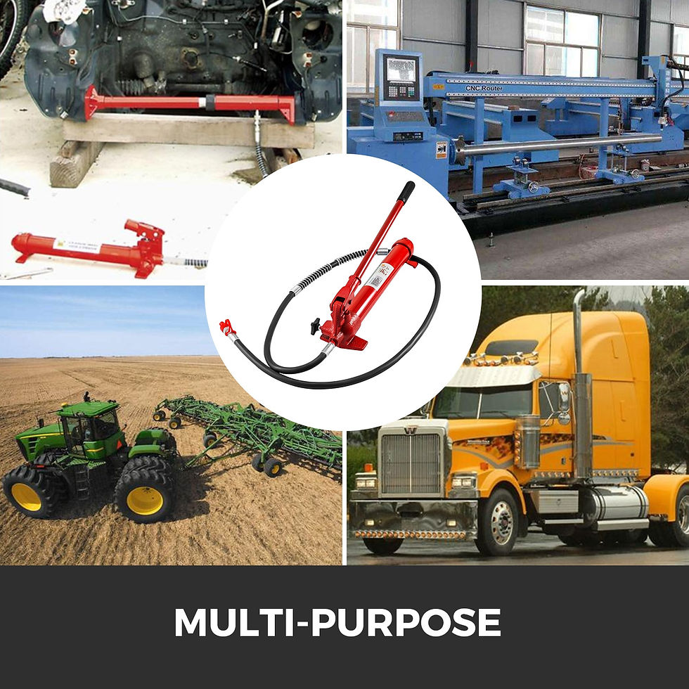 Thumbnail: VEVOR 10 Ton Power Hydraulic Cylinder Jack 1.4M Oil Tube Autobody Frame
