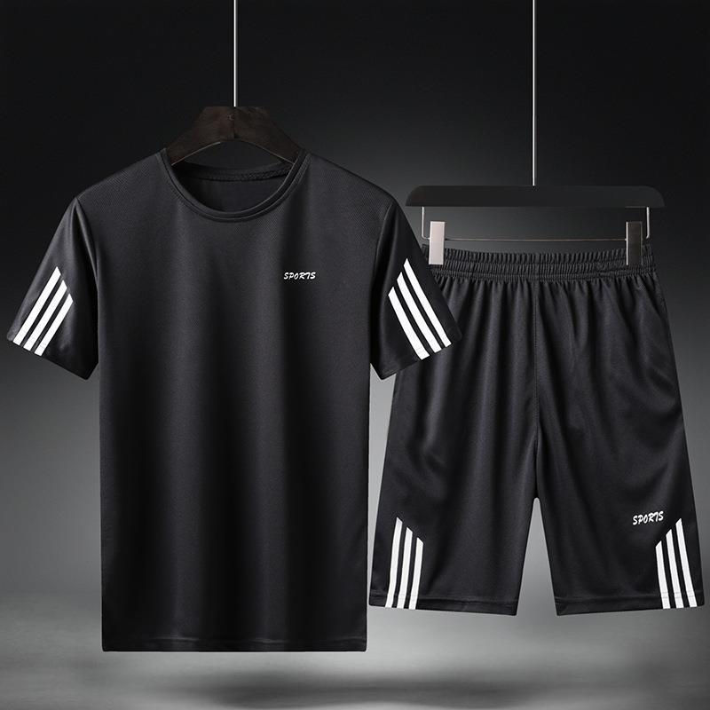 Thumbnail: Summer Breathable Sports Suit Men's Short-Sleeved Shorts Loose Quick Drying T-S