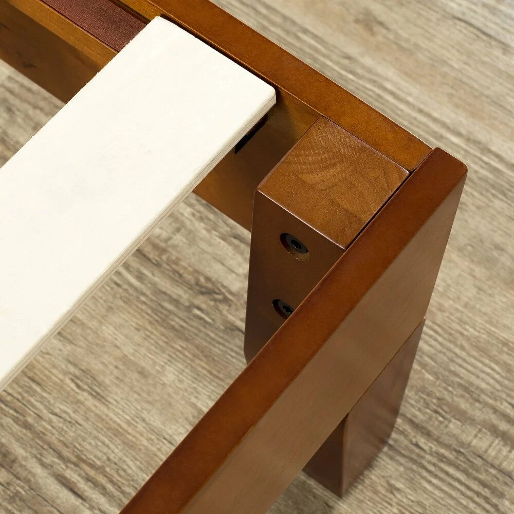 Zinus Wen 12" Deluxe Wood Platform Bed Frame, Cherry, (Queen/King)optional