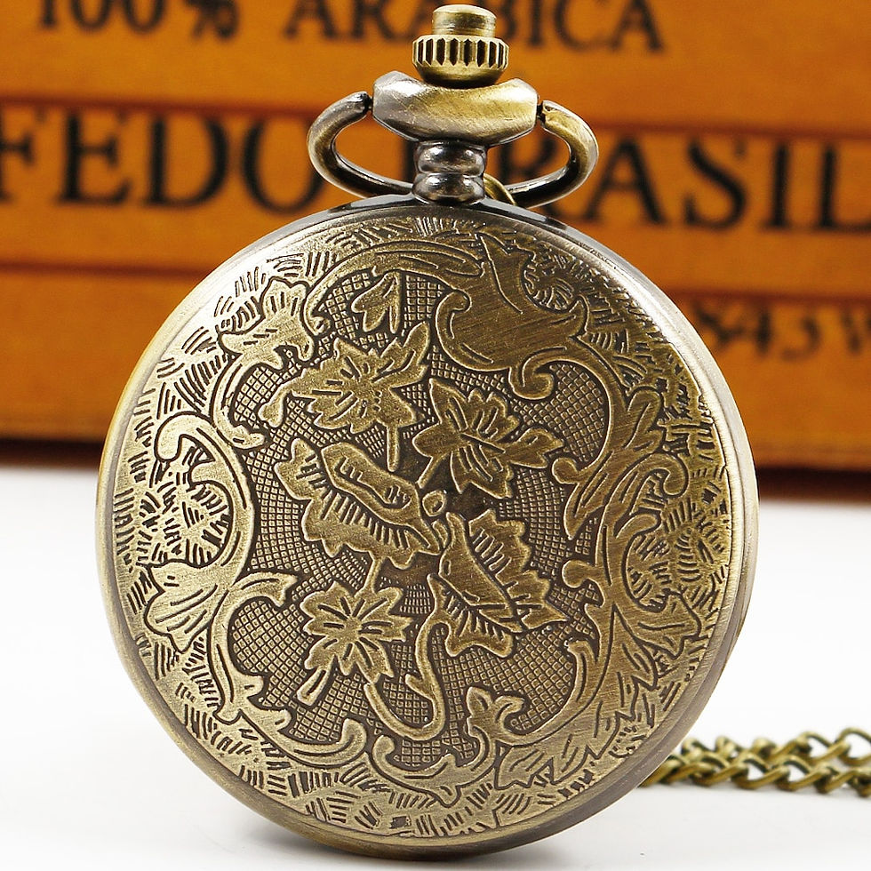 Miniatura: Vintage hollow men's women's Arabic digital quartz pocket watch necklace Pendan