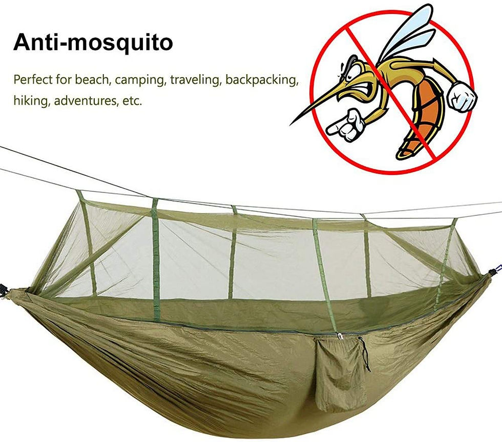 Thumbnail: Portable Outdoor Camping Hammock With Mosquito Net 1-2 Person Go Swing Garden H
