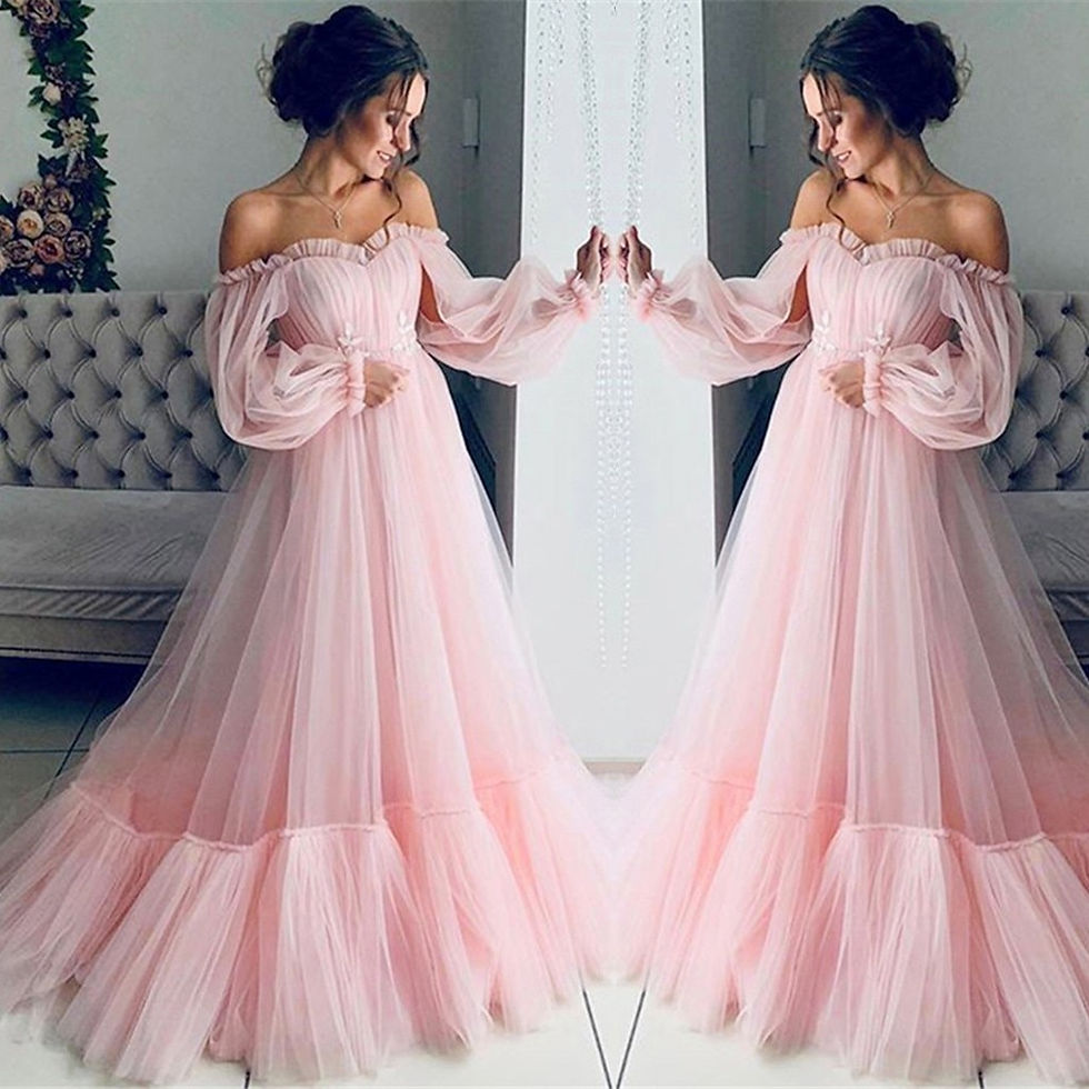 थंबनेल: Retro Princess Dress Cute Women Solid Color Long Sleeve Slash-Neck Fashion Gauz