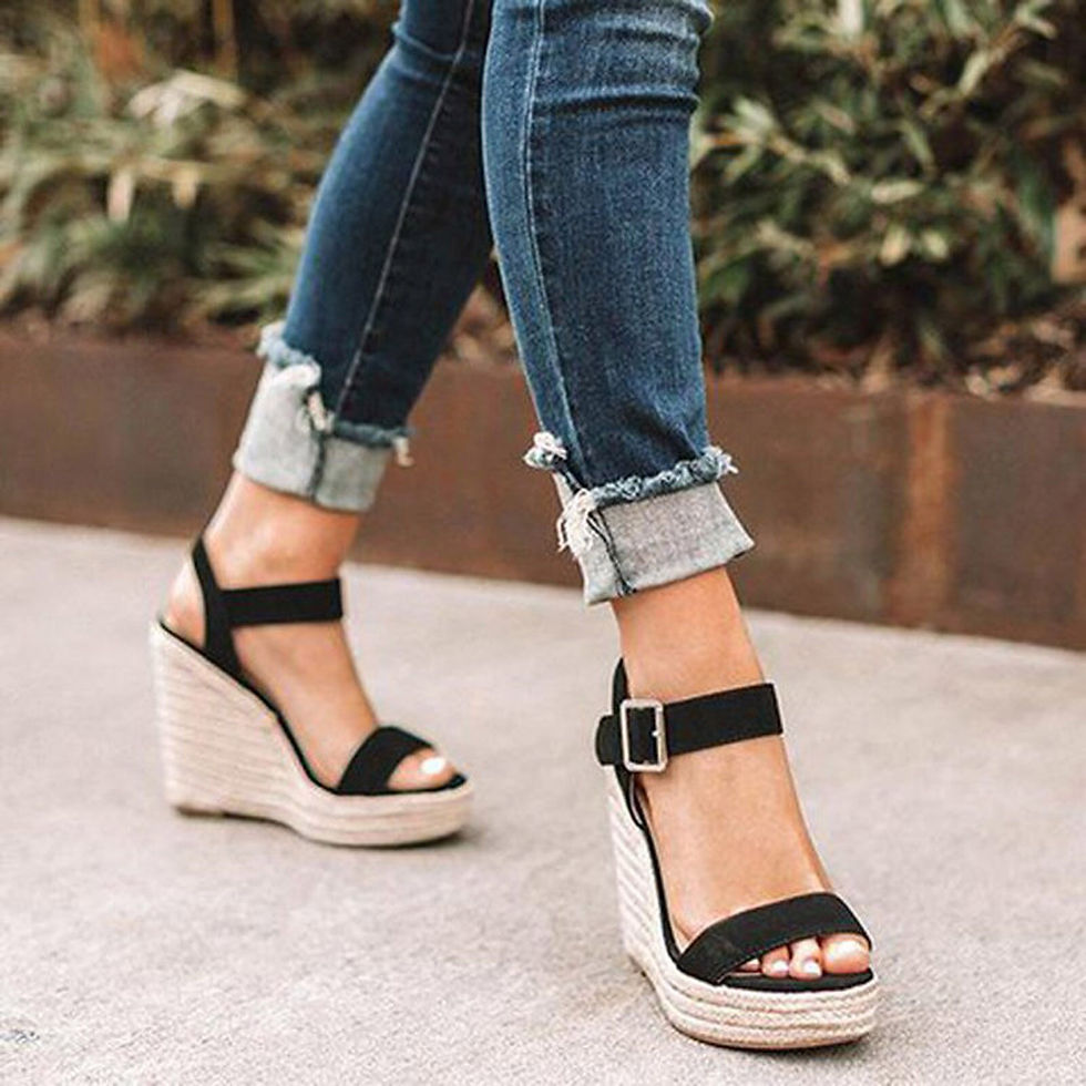 Miniaturbild: Womail casual Solid Sandals Women's sandals Summer Tie shoes for women