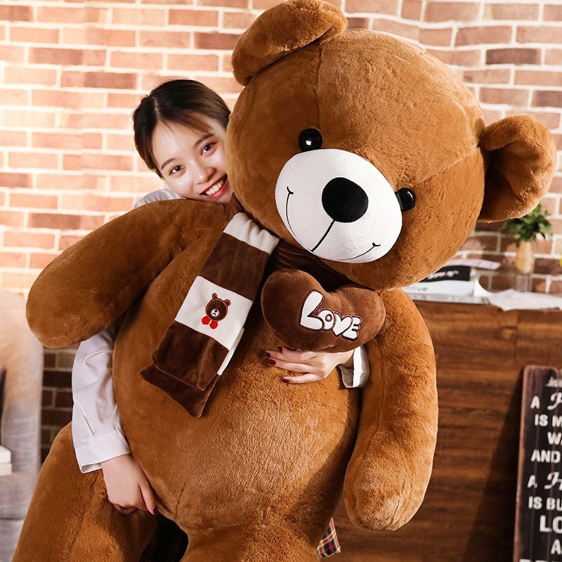 Miniatura: Huggable High Quality 4 Colors Teddy Bear With Scarf Stuffed Animals Bear Plush
