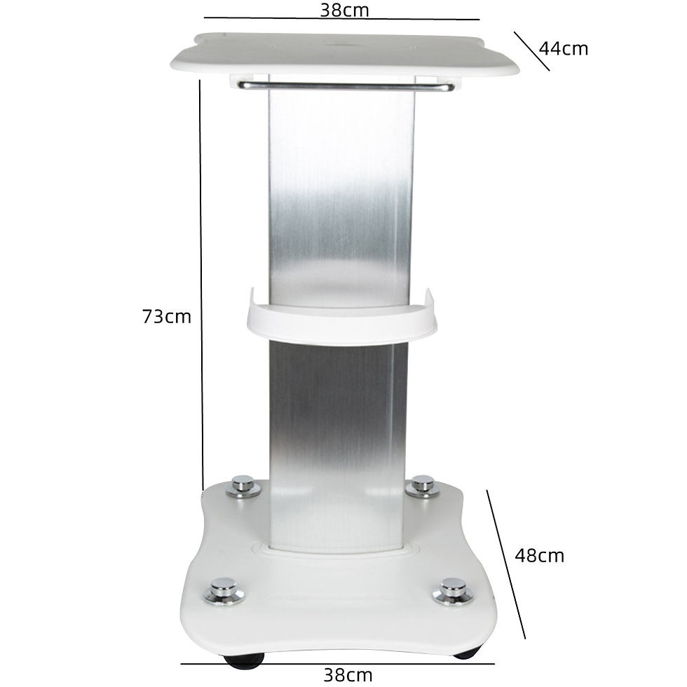 Thumbnail: Aluminum alloy Rolling Salon Trolley Hair Instrument Tray White
