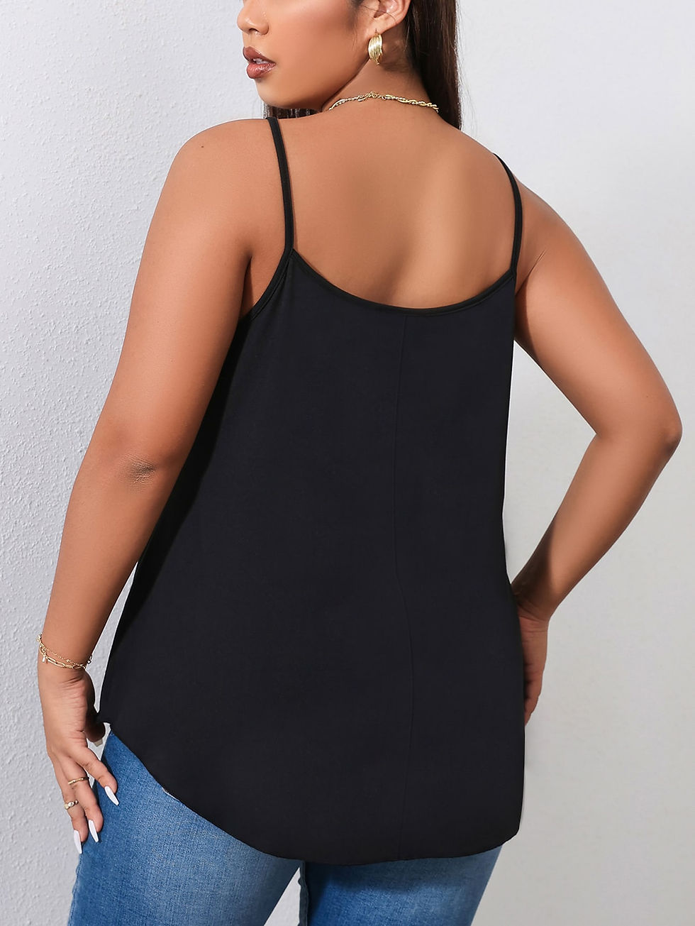 Miniatura: Black Plus Size Camis for Woman Camisole Large Big Size Tank Top Female Sleeele