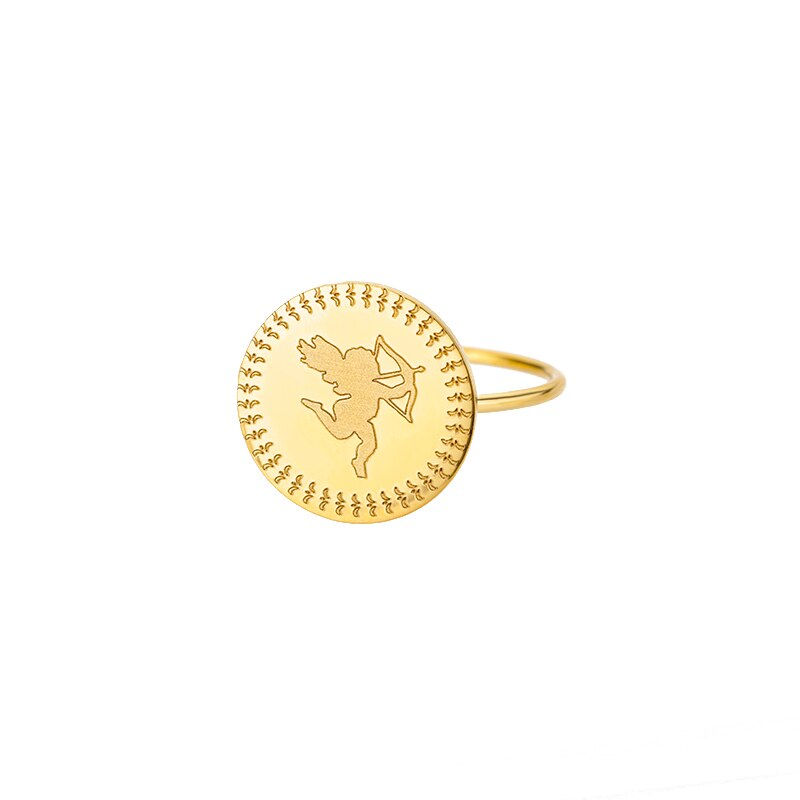 Thumbnail: Vintage Fatima Hand Rings for Women Stainless Steel Men Ring Wedding Religious