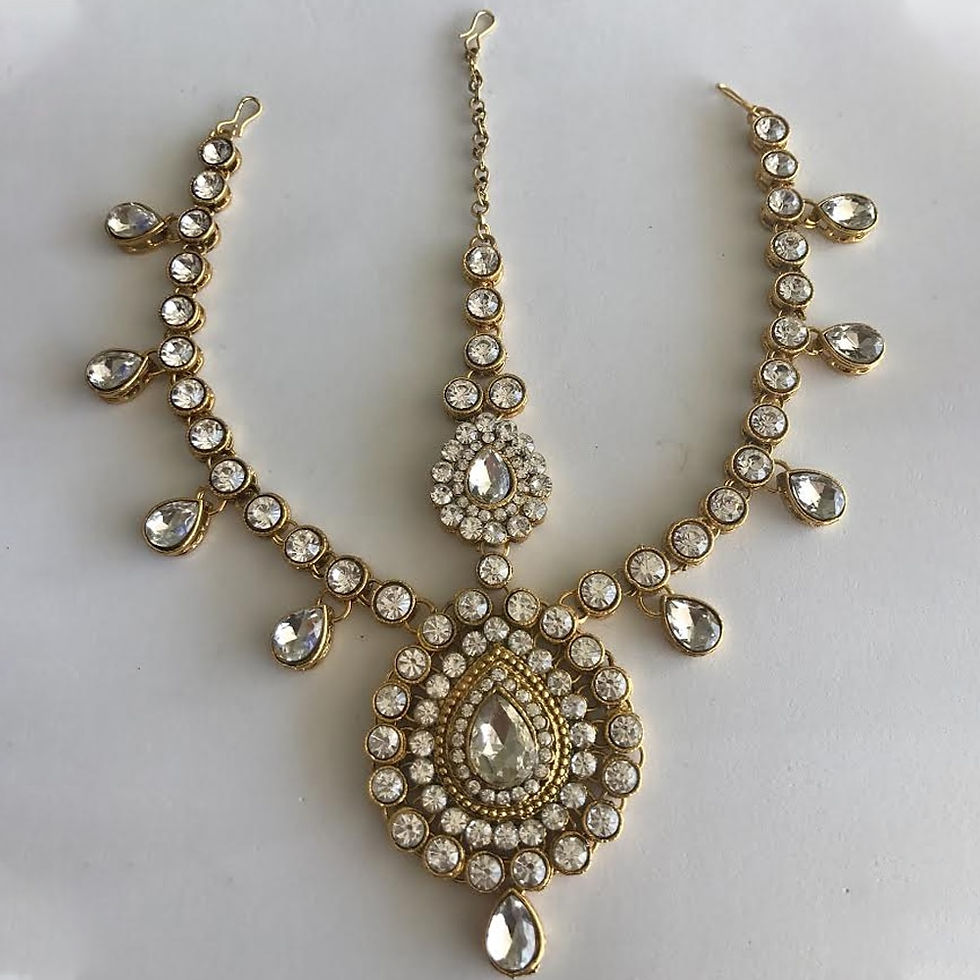Thumbnail: Boho Luxury Crystal Forehead Hair Chain Head Piece Hairwear Shiny Bride Wedding