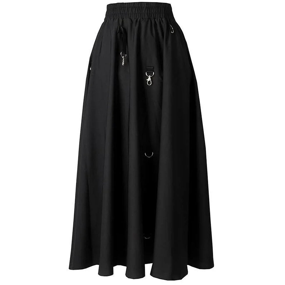 Miniatura: Y2k Harajuku Irregular Cargo Skirts Women High Waist Pleated Skirts Gothic Dark