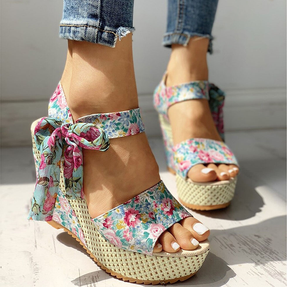 Miniatura: Sandals Women 2021 Woman Flats Women's Ladies Platform Wedges Heel