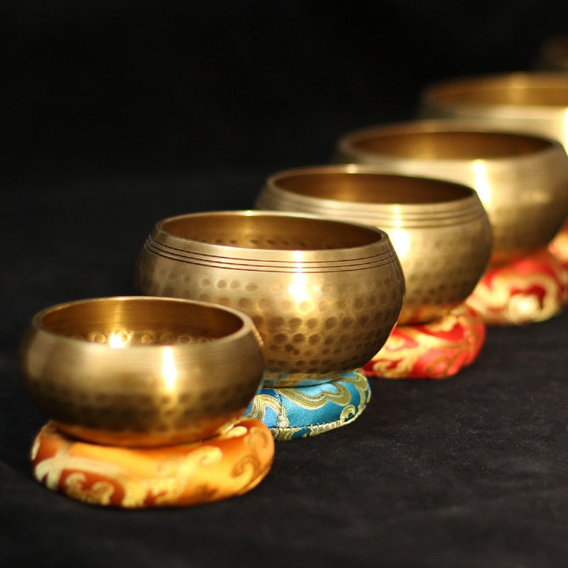 Thumbnail: Nepal handmade Tibet Buddha sound bowl Yoga Meditation Chanting Bowl Brass Chim