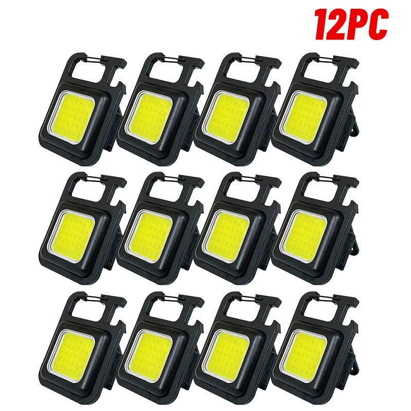 Imej kecil: 2-30PC Mini USB Flashlight Rechargeable Flashlight COB Work Light LED Keychains