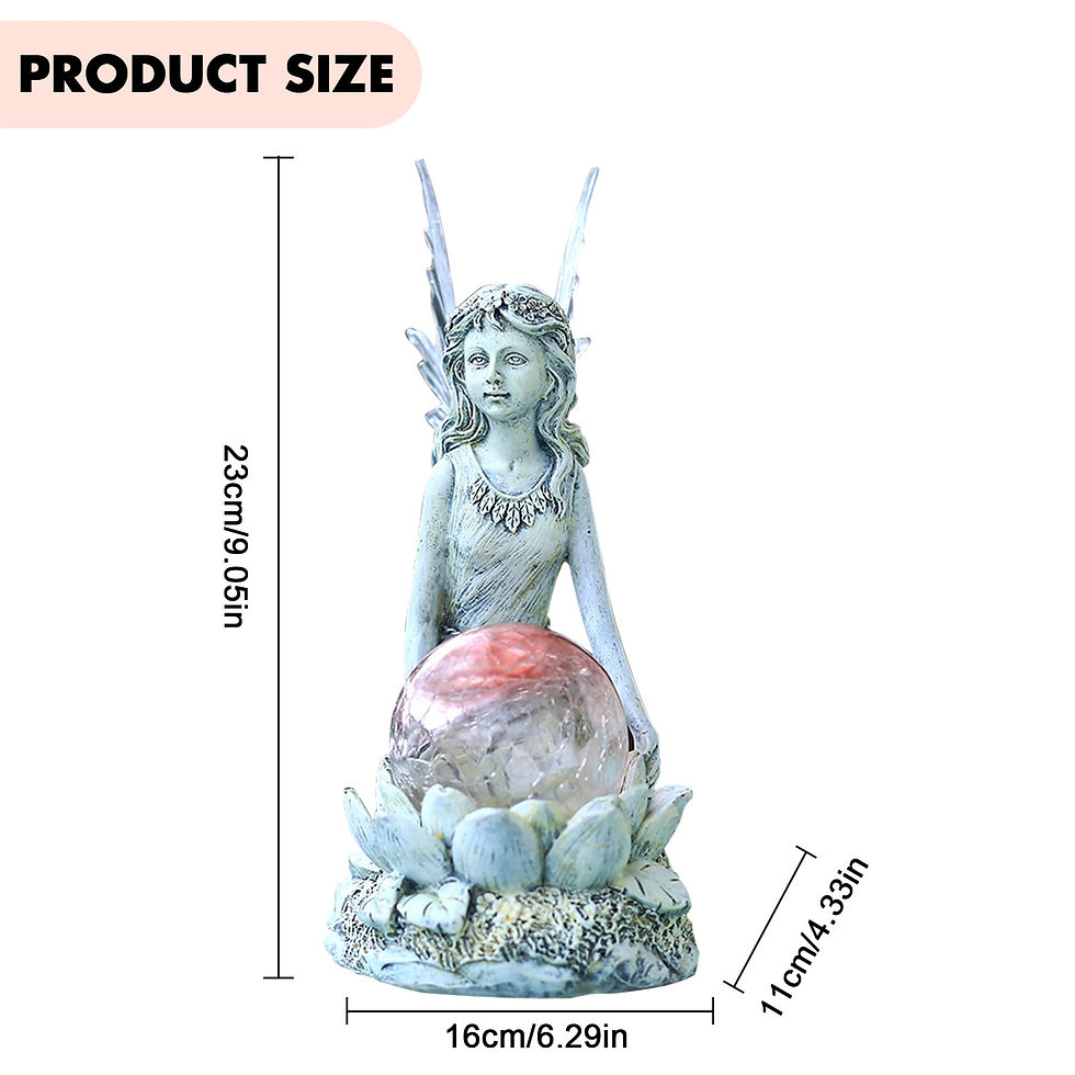 Miniatiūra: Solar Resin Flower Fairy Light Garden Statue Crafts Butterfly Elf Garden Sculpt