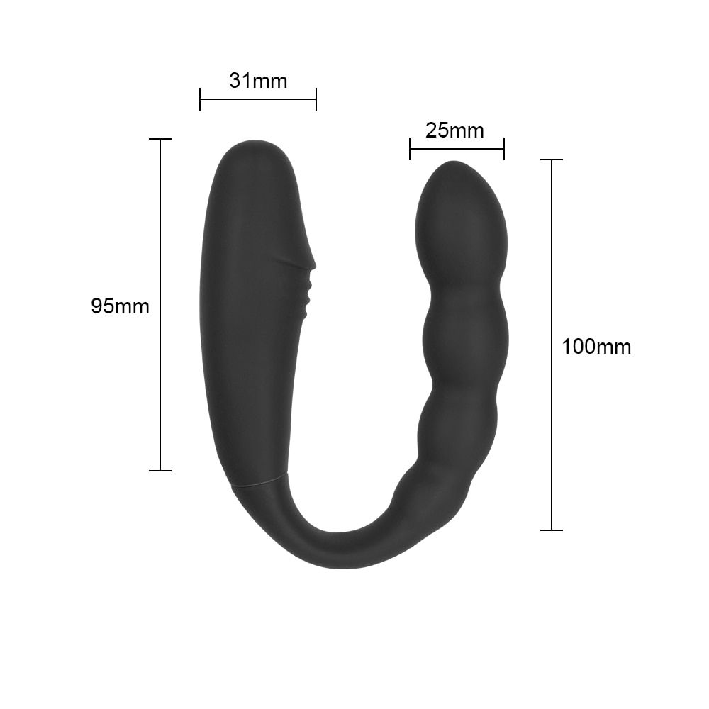 Wireless Control U-shaped Dildo G Spot Vagina Clit Anal Massage Double Headed V