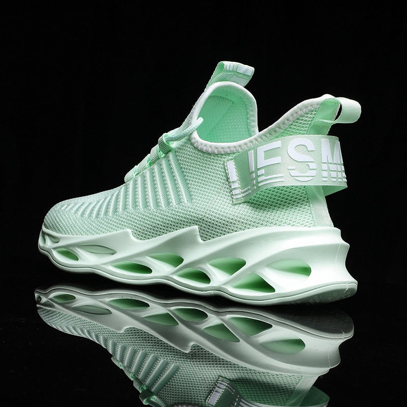Thumbnail: Sneakers Men Mesh Breathable Running Sport Shoes Unisex Light Soft Thick Sole H