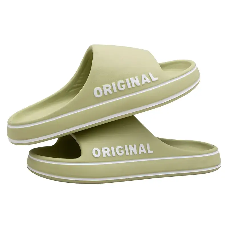 섬네일: Men Thick Sole Summer Beach Slides Bathroom Anti Slip Slipper Soft Sandals Simp