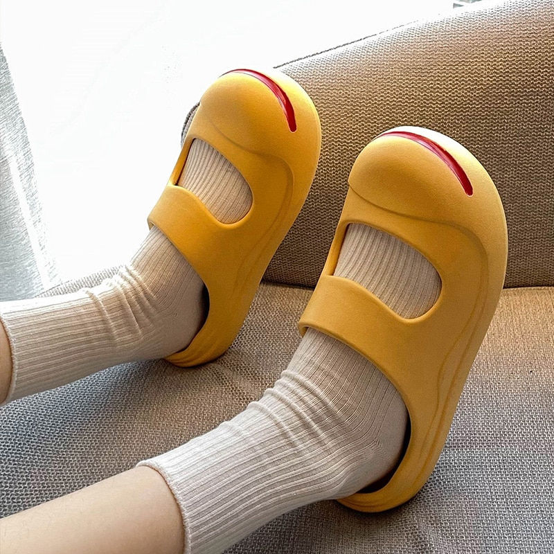 Thumbnail: Women Fashion Summer Slides Thick Sole EVA Slippers Non Slip Ladies Shoes Comfo