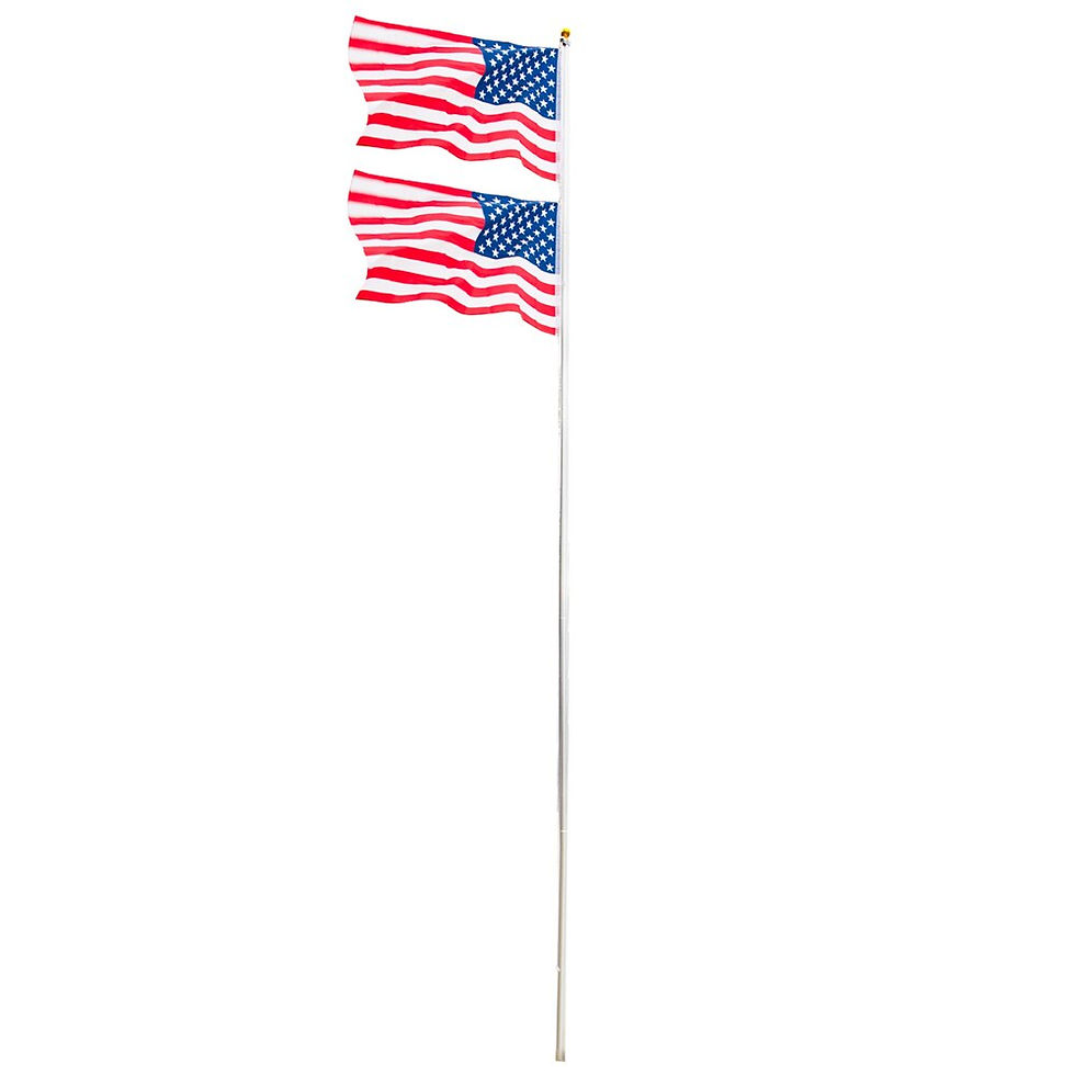 Thumbnail: 20/25Ft Height Solemn Outdoor Decoration Sectional Halyard Pole US America