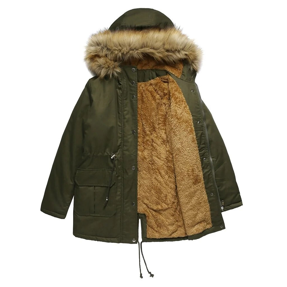 Thumbnail: Quanss Plus Size Winter Outwear Thick Warm Parkas 2021 Women's Coat Faux Fur Co