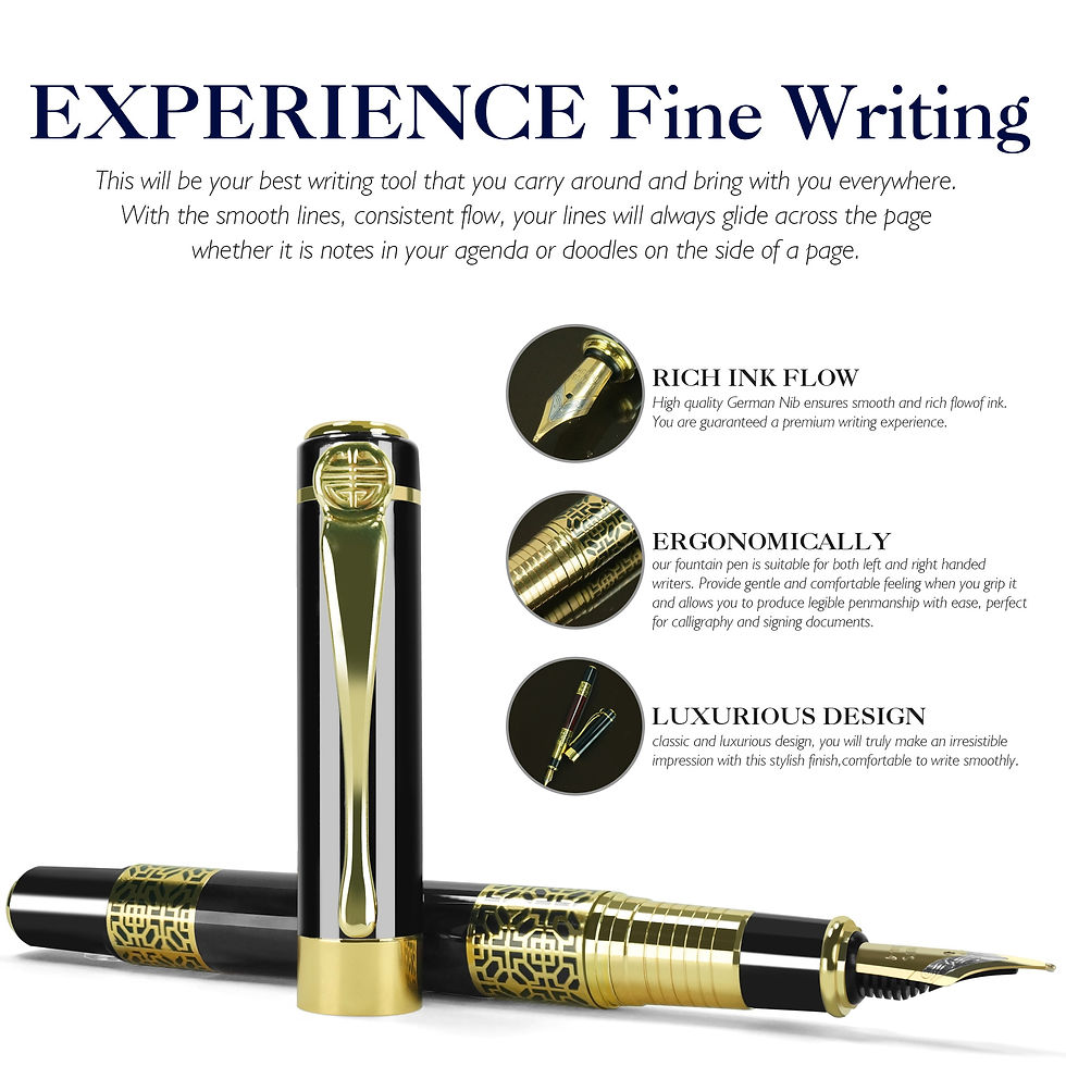 Thumbnail: STONEGO Classic Design Rosewood Color Brand Metal Ink Fountain Pen Office Execu