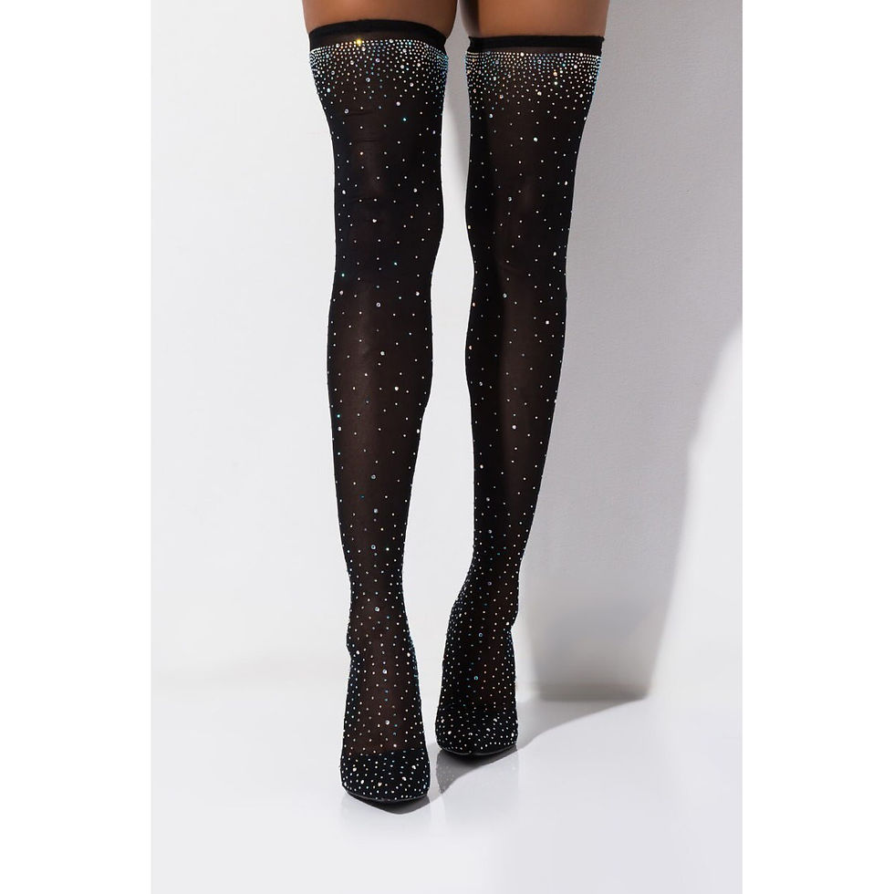 Thumbnail: Womens Fine Stretch Mesh Socks Fit Diamante Sparkly Glamor Cute Pointed