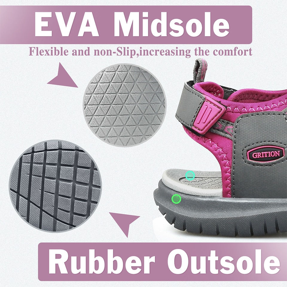 Thumbnail: GRITION Women Hiking Sandals Outdoor Non-Slip Trekking Sandals Female
