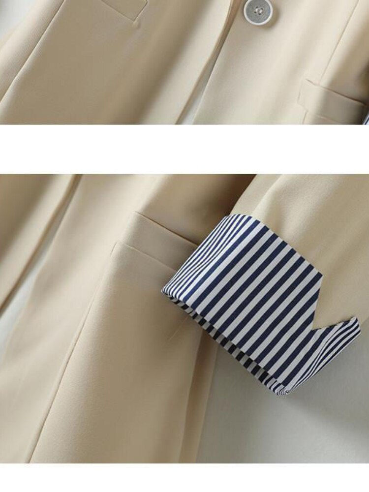 Thumbnail: Elegant Korean Fashion 2022 Summer New Slim Fit Black White Thin Ins Style